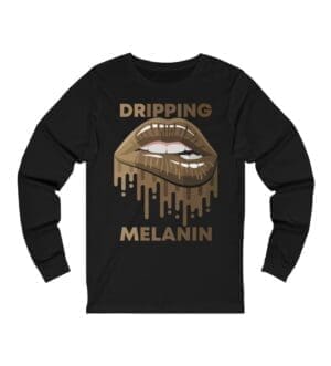 Dripping Melanin Unisex Jersey Long Sleeve Tee