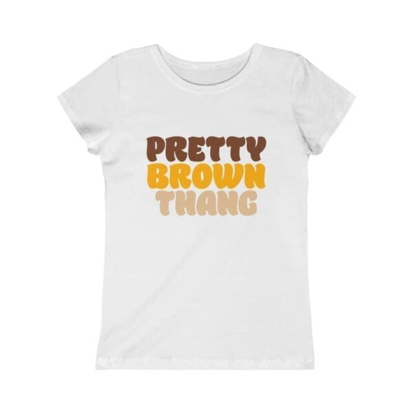 Pretty brown thang girls princess tee - Image 2