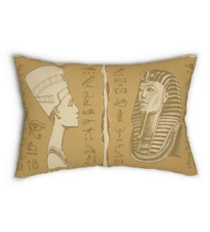 Ancient Egypt Spun Polyester Lumbar Pillow