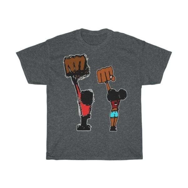 Black Fist Salute Unisex Heavy Cotton Tee - Image 13