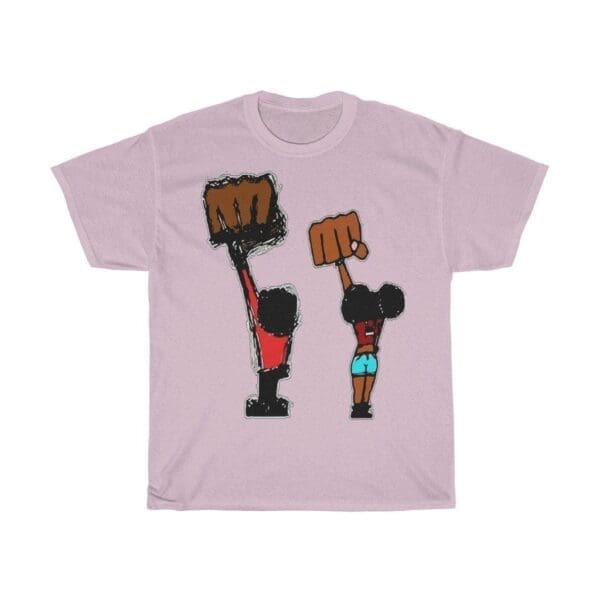 Black Fist Salute Unisex Heavy Cotton Tee - Image 19