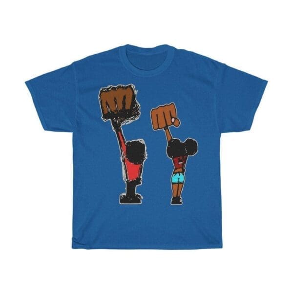 Black Fist Salute Unisex Heavy Cotton Tee - Image 17