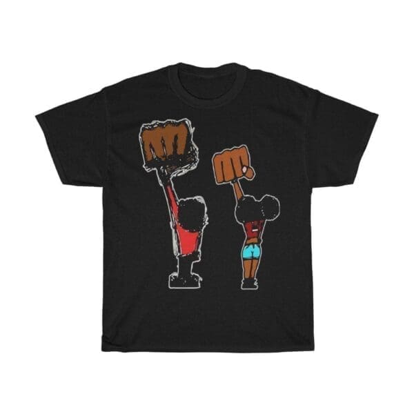 Black Fist Salute Unisex Heavy Cotton Tee