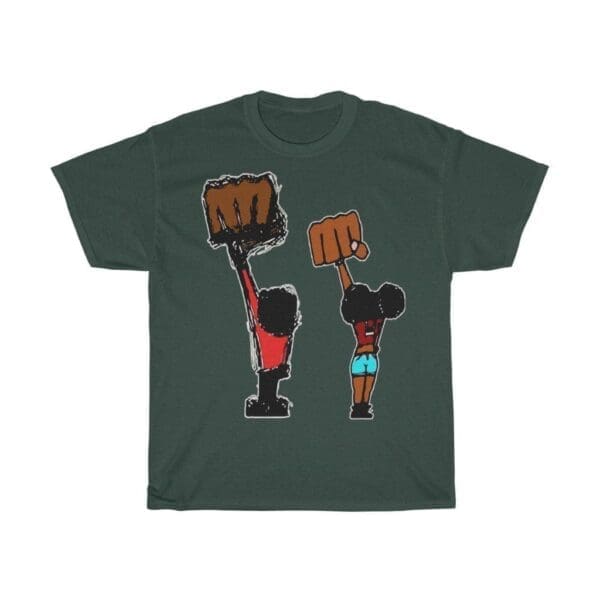 Black Fist Salute Unisex Heavy Cotton Tee - Image 11