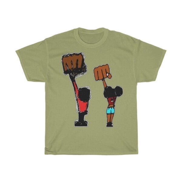 Black Fist Salute Unisex Heavy Cotton Tee - Image 9