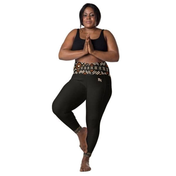 Mud Cloth Print leggings with pockets - Image 6
