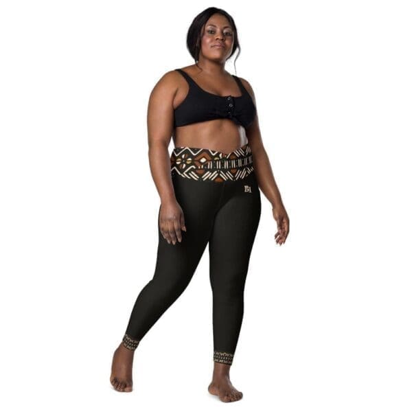 Mud Cloth Print leggings with pockets