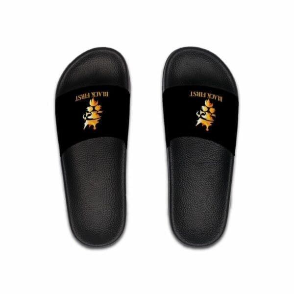 Black First Men's Slide Sandals - Image 3