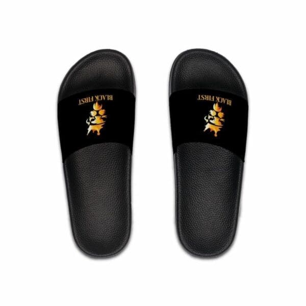 Black First Men's Slide Sandals - Image 13