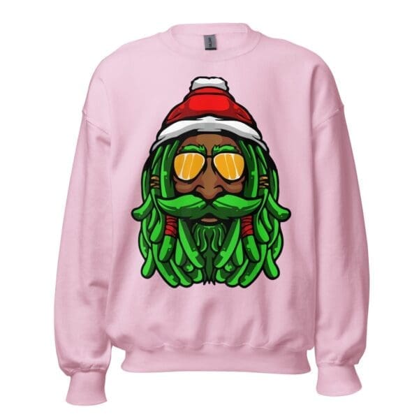 Rasta Claus Black Santa Crewneck Sweatshirt - Image 13