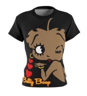 Black Betty Boop Graphic Tee Mother's Day Gift Handmade Clothing