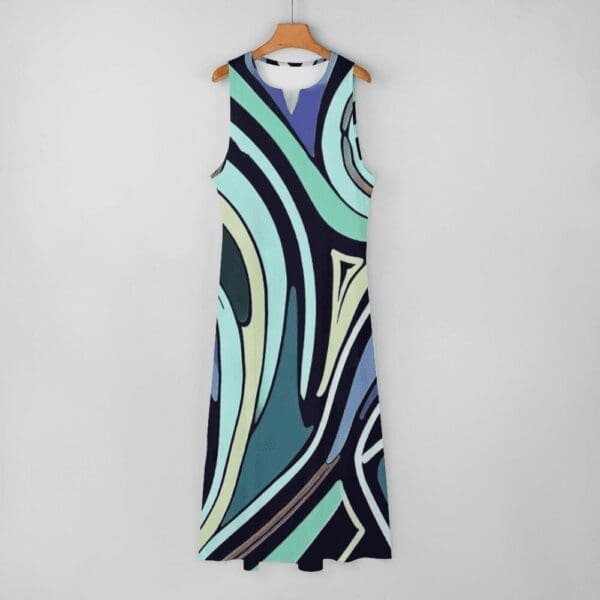 Sleeveless Maxi Dress with V-Neckline