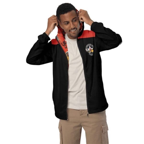 Tuskegee Airmen Men's Lightweight Jacket - Side View: Military history-inspired outerwear