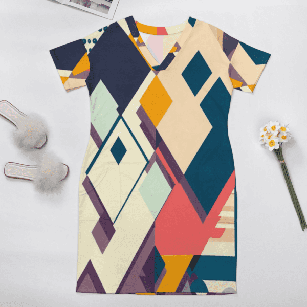 Spring and Summer Fashion: Geometric Art Print Dress