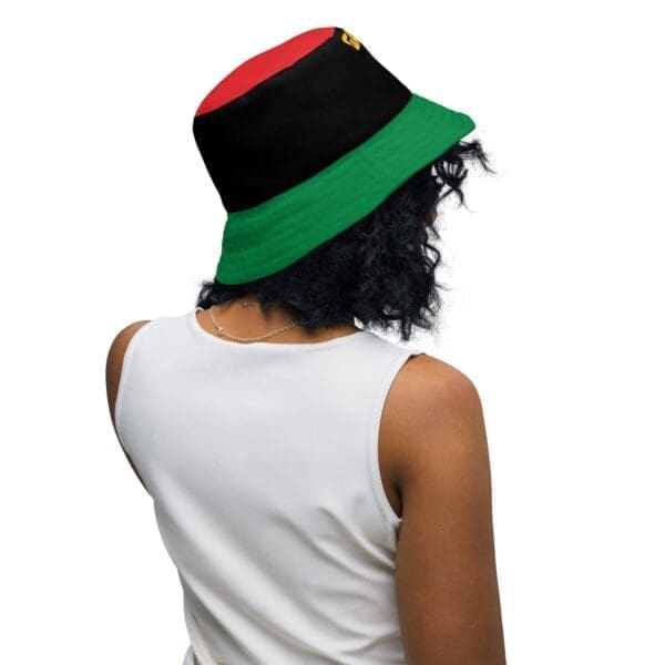 Garvey Reversible Bucket Hat - African Print Side