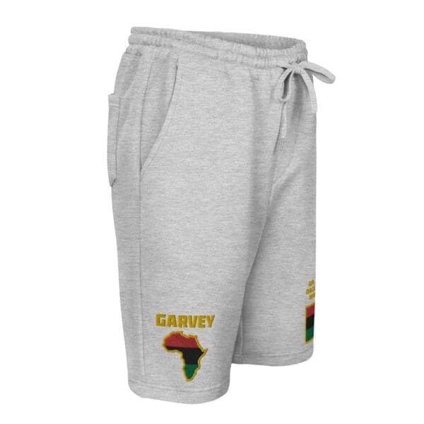 Pan Africanism Inspired Men's Fleece Shorts - Marcus Garvey Embroidery