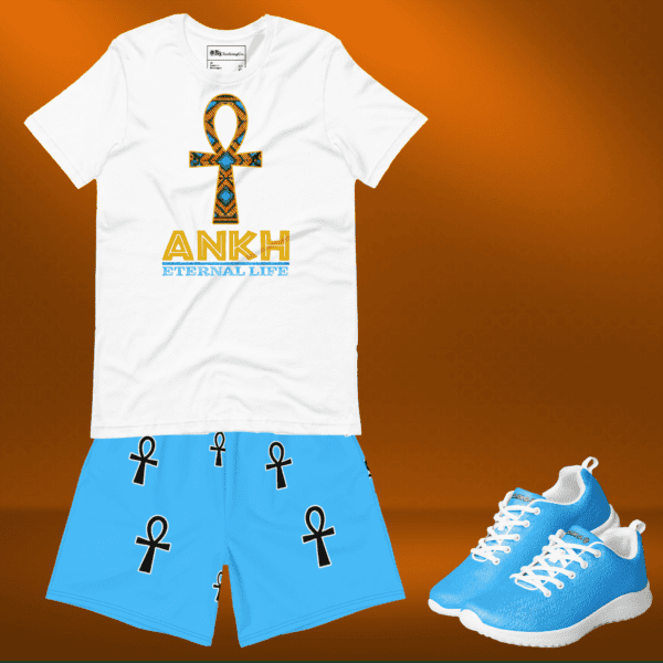 Egyptian Ankh Men's Athletic Shorts - Front View