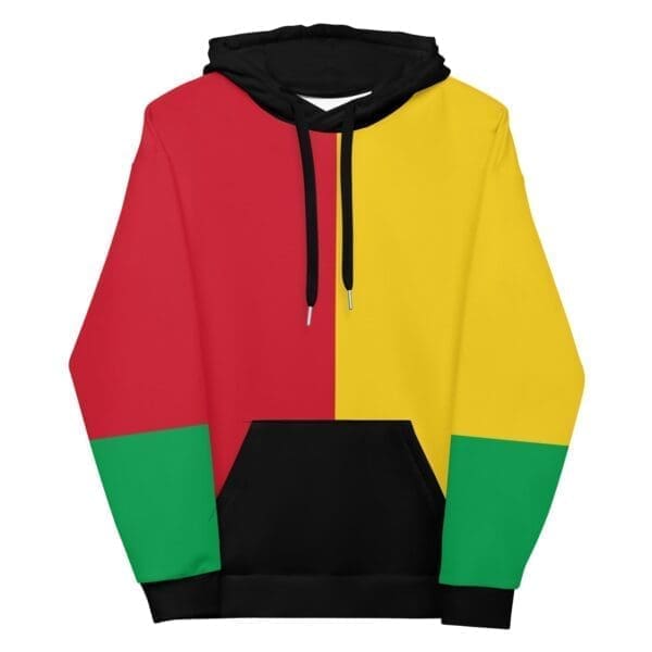 Close-up view of Color Block Unisex Hoodie fabric