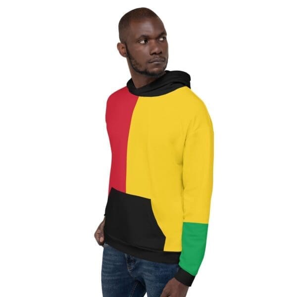 Person wearing Color Block Unisex Hoodie in a streetwear setting