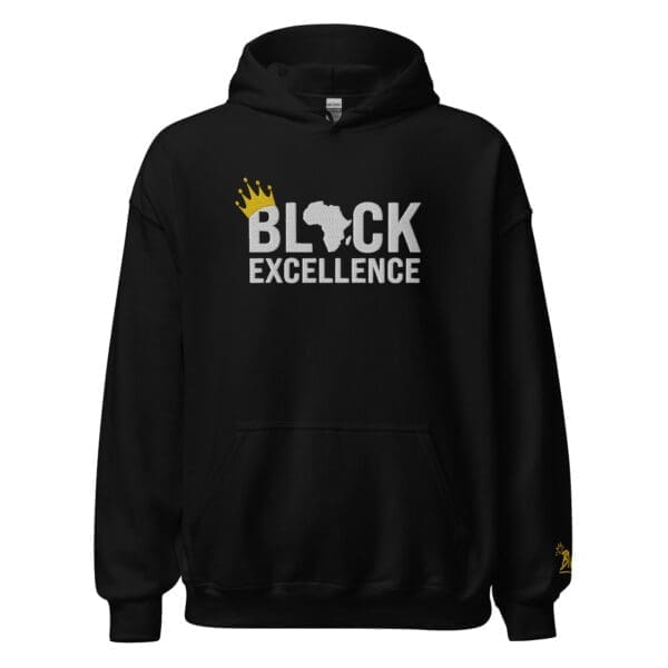 Black Excellence Hoodie - Front View