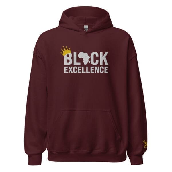 Black Excellence Hoodie - Front View