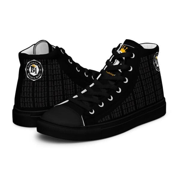 Black First High Top Canvas Shoes