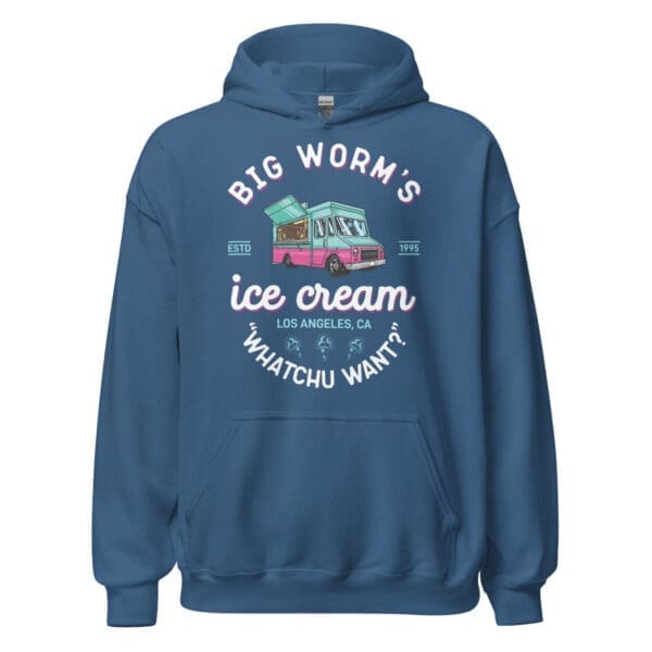 Oversized hoodie in big worm theme