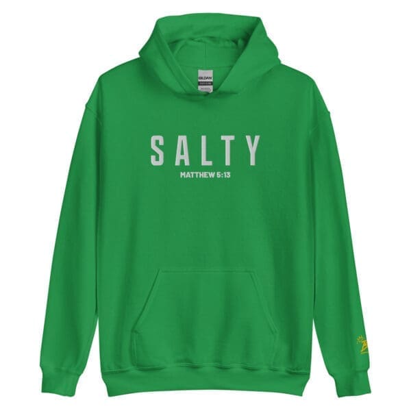 Salty letter print hoodie with inspirational design