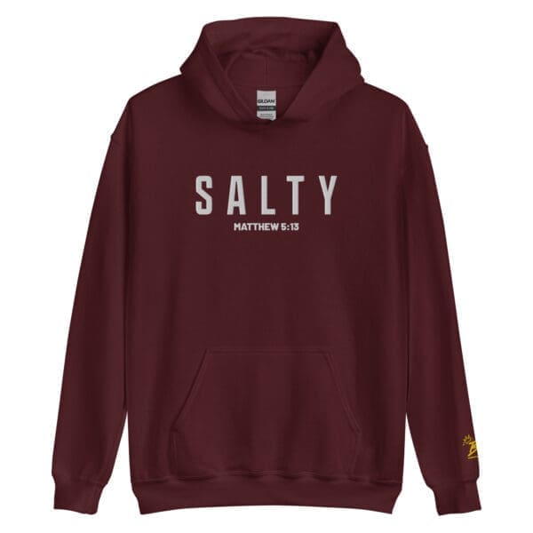 Salty letter print hoodie with inspirational design