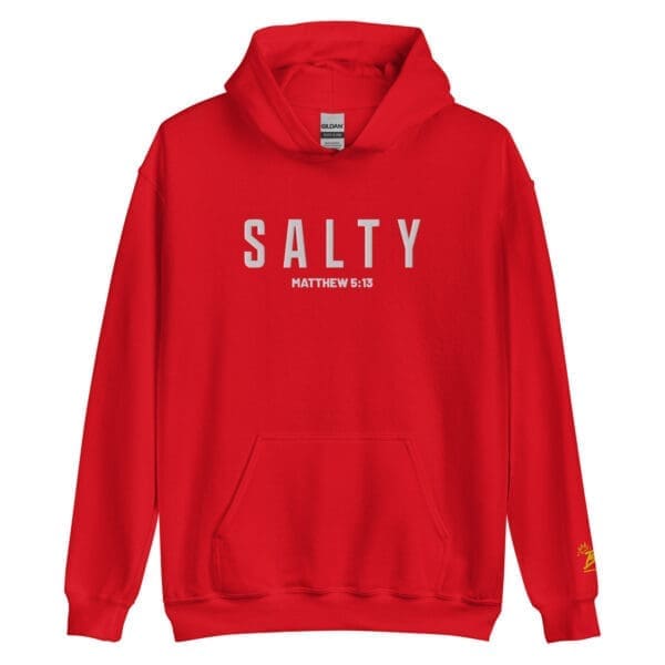 Salty letter print hoodie with inspirational design