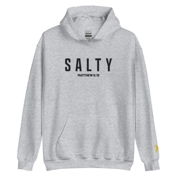 Salty letter print hoodie with inspirational design