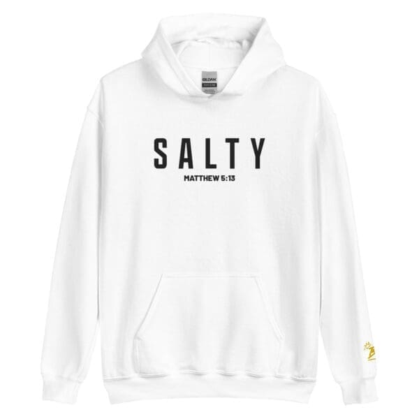 Salty letter print hoodie with inspirational design