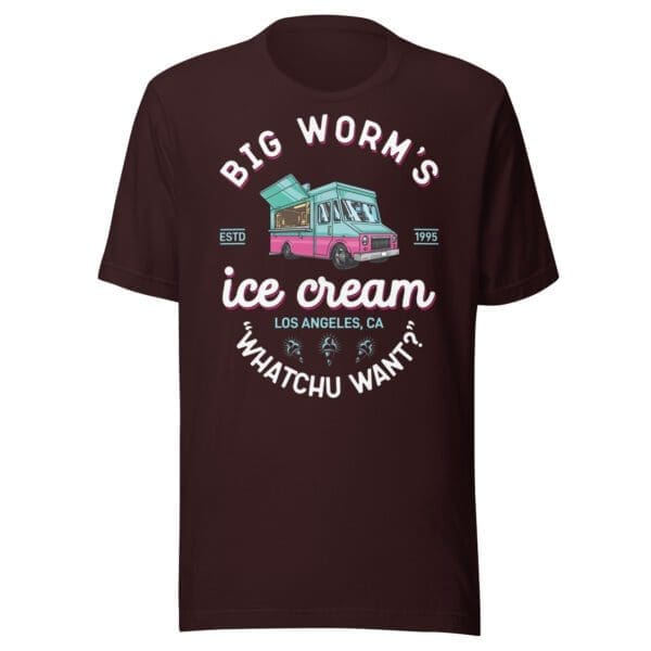 Ice cream motif on oversized graphic t-shirt