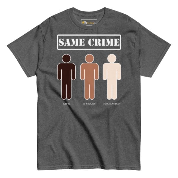 Same Crime graphic design on unisex cotton t-shirt