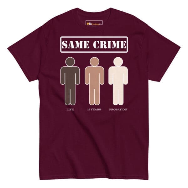 Same Crime graphic design on unisex cotton t-shirt