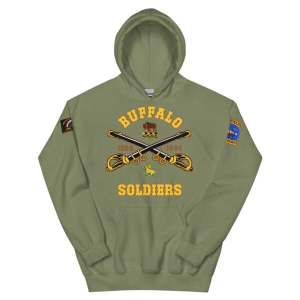 Black history hoodie with Buffalo Soldiers print