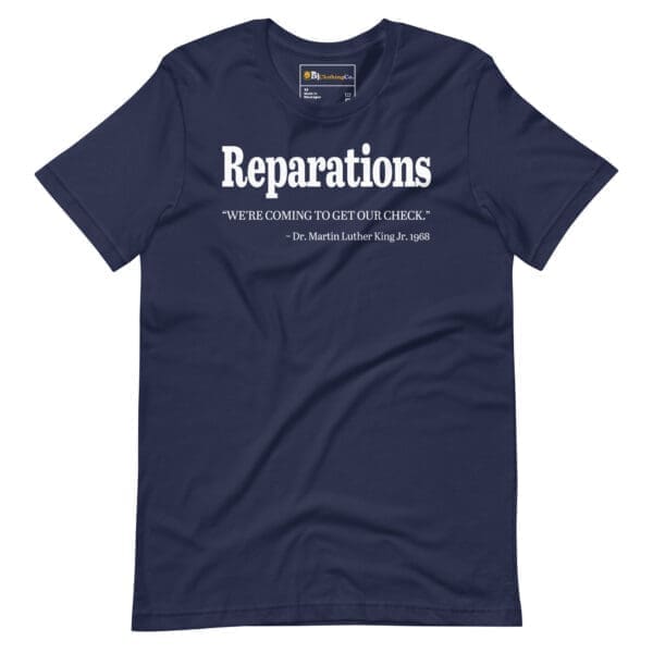 Black American reparations inspired t-shirt design