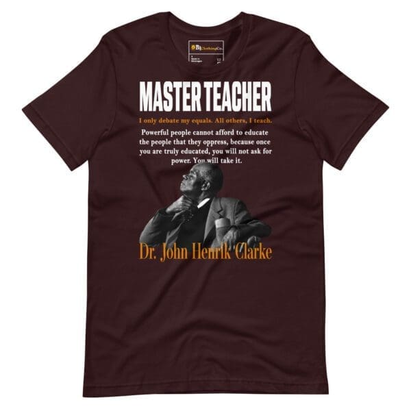 Black history month t-shirt showcasing Dr. John Henrik Clarke