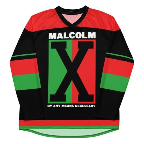 By any means necessary themed hockey jersey