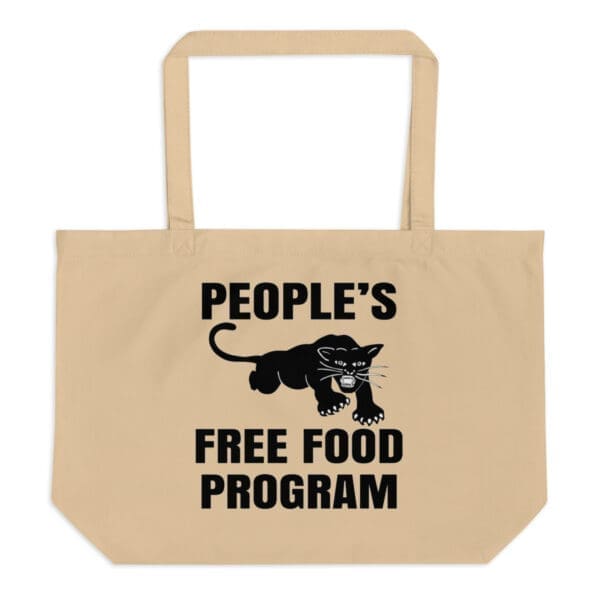 Black Panther Party inspired organic cotton tote bag