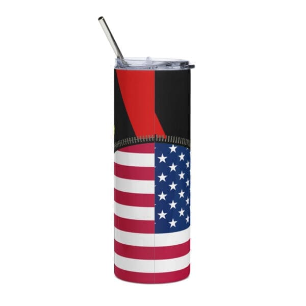 Black pride and history themed stainless steel cup