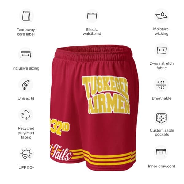 Cultural clothing mesh shorts