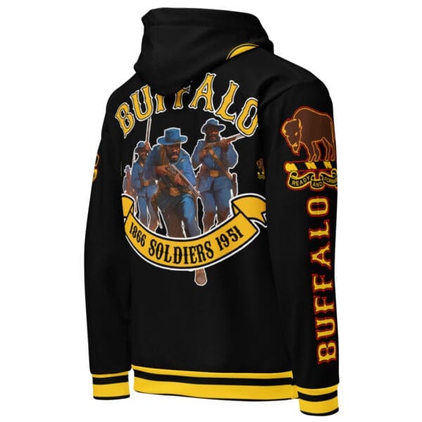 Black historical figures on a hoodie