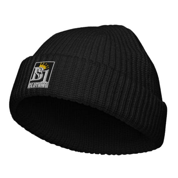 Minimalist black soft knit beanie