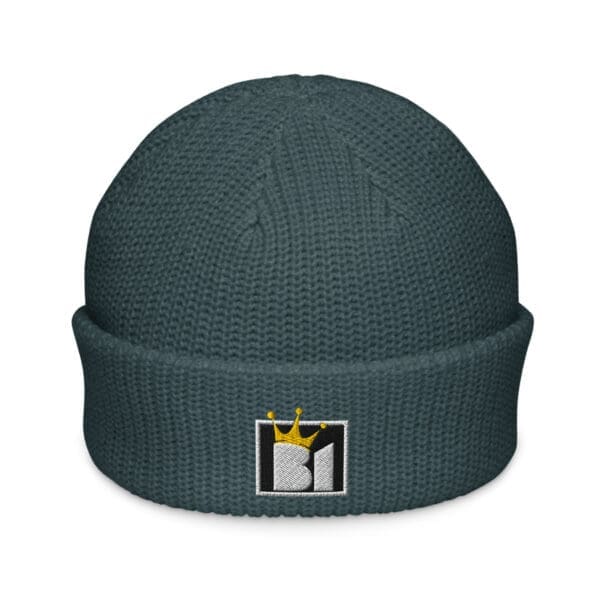 Stylish black first fisherman beanie