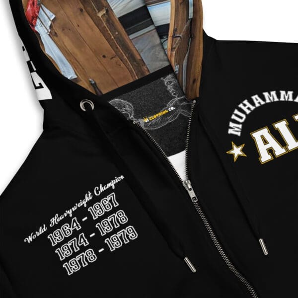 Kinshasa 74 Zip-Up Hoodie honoring Muhammad Ali’s greatest fight