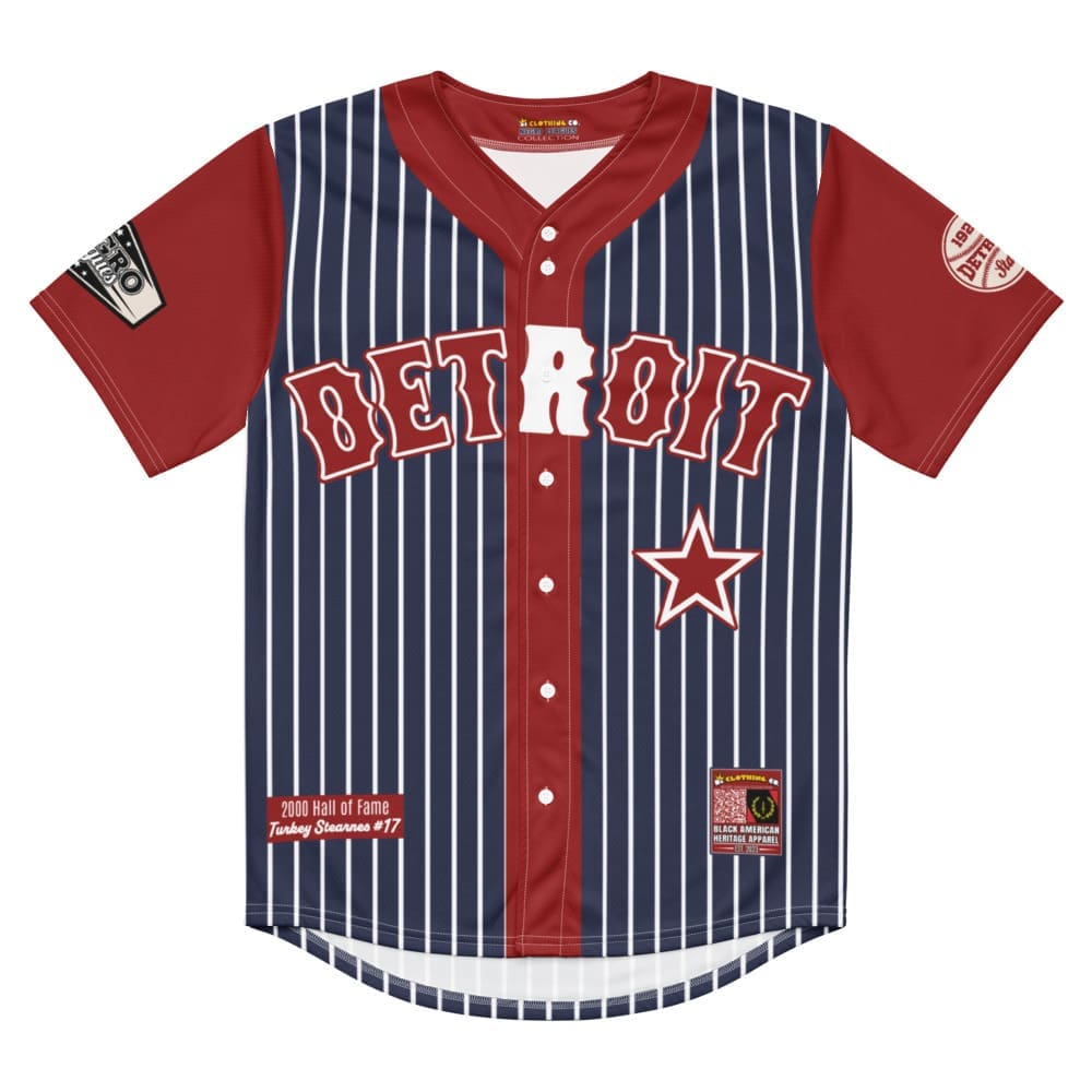 Detroit Stars Negro League Replica Jersey: Blue & Red