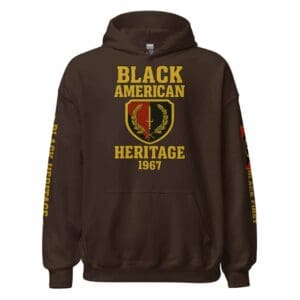 Black American Heritage 1967 Flag Hoodie