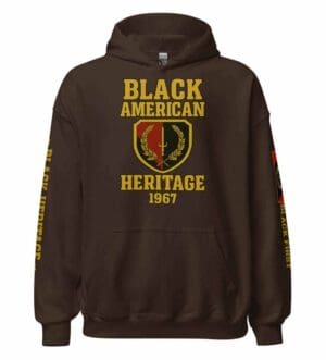 Black American Heritage 1967 Flag Hoodie