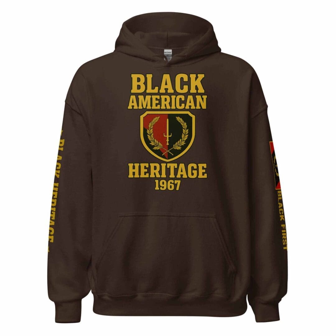 Black American Heritage 1967 Flag Hoodie
